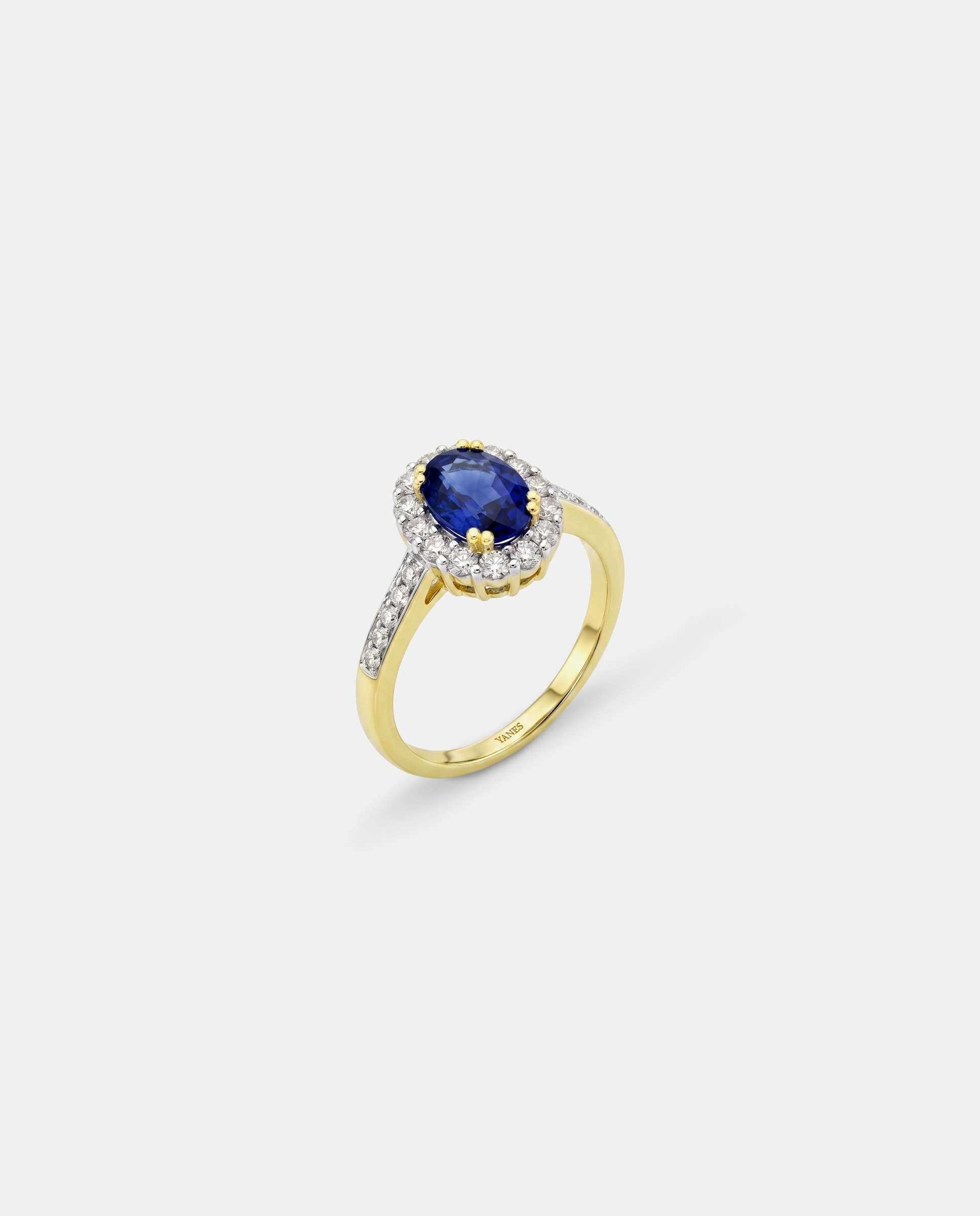 Imagen 0 de Anillo ceylan channel zafiro y diamantes Zafiro