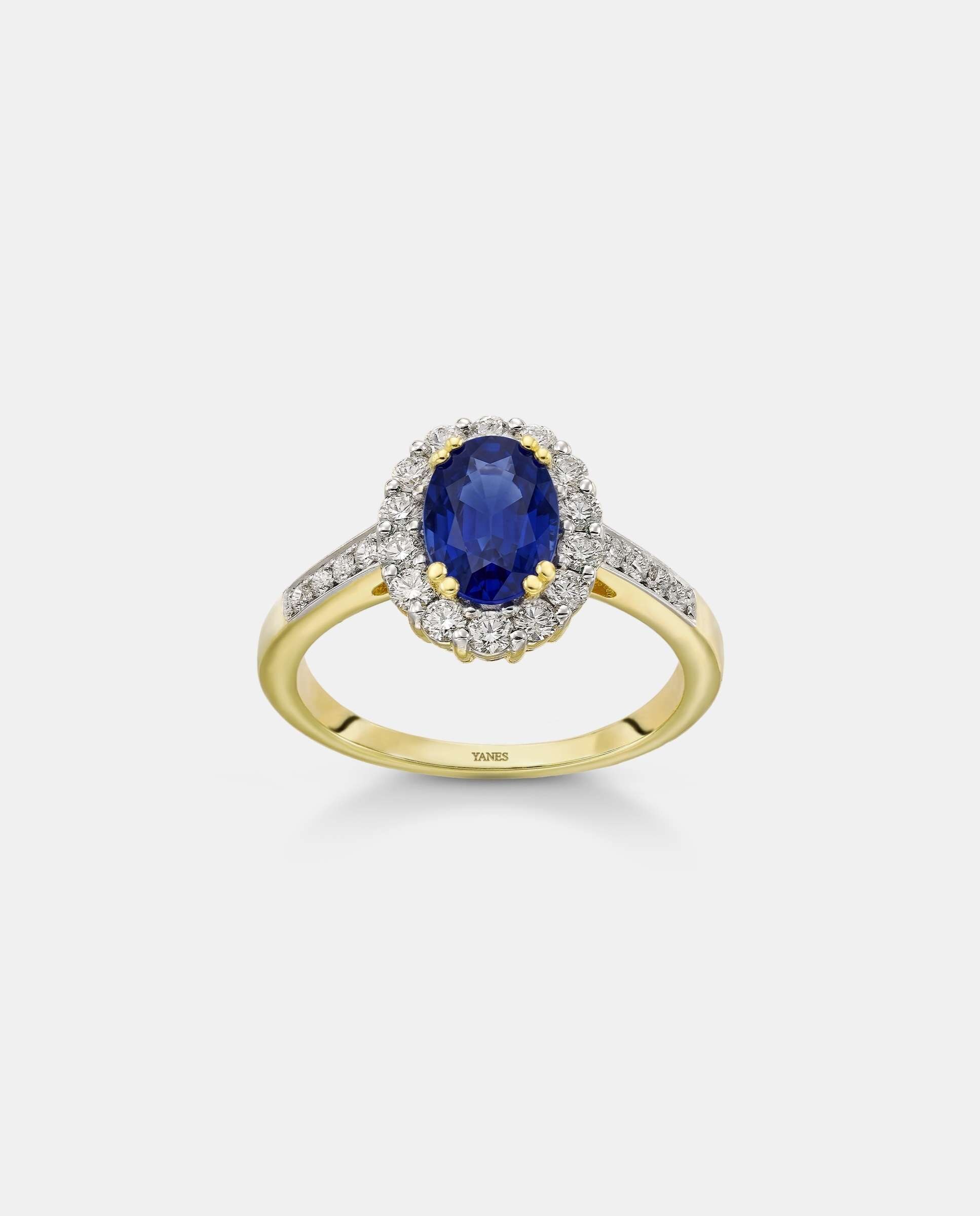 Anillo ceylan channel zafiro y diamantes - Yanes - Zafiro Zafiro-4