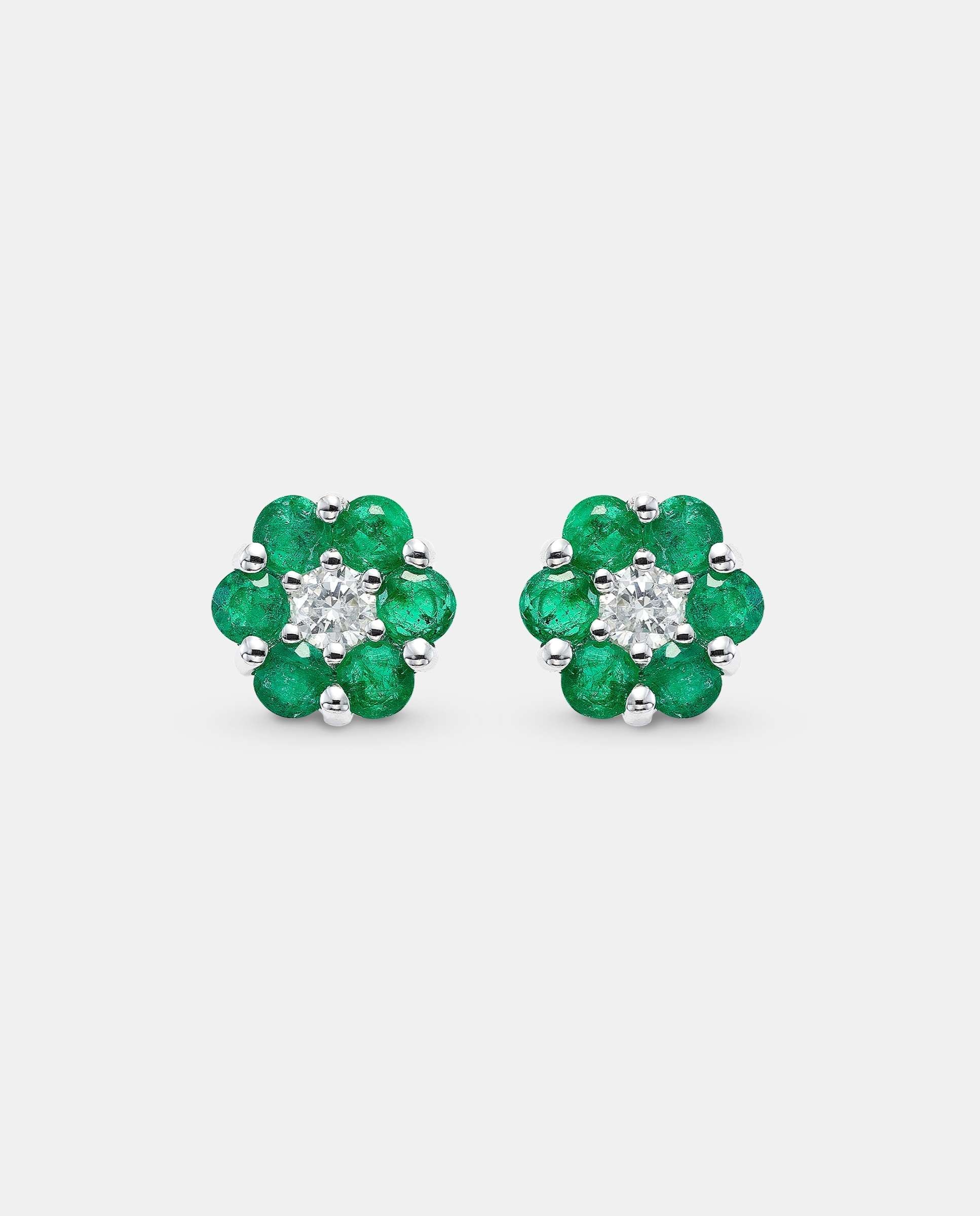 Imagen 0 de Pendientes margaux esmeralda y diamante Esmeralda