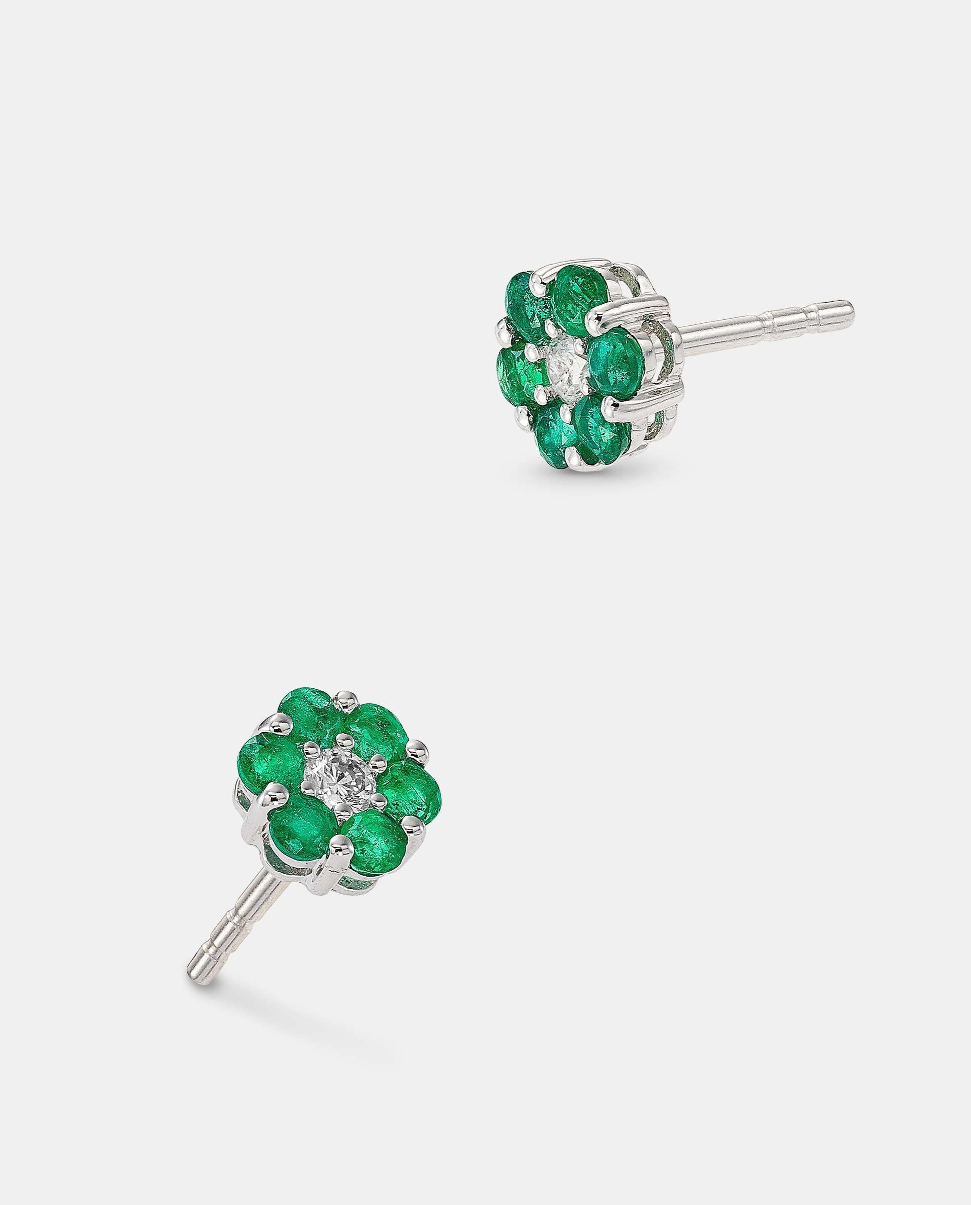 Pendientes margaux esmeralda y diamante - Yanes - Esmeralda Esmeralda-4