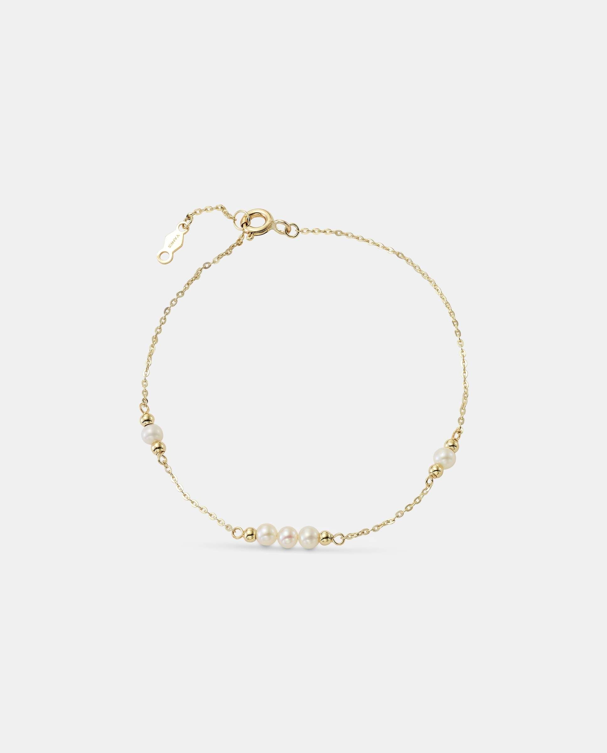 Imagen 0 de Pulsera de cadena trio perlas Perla