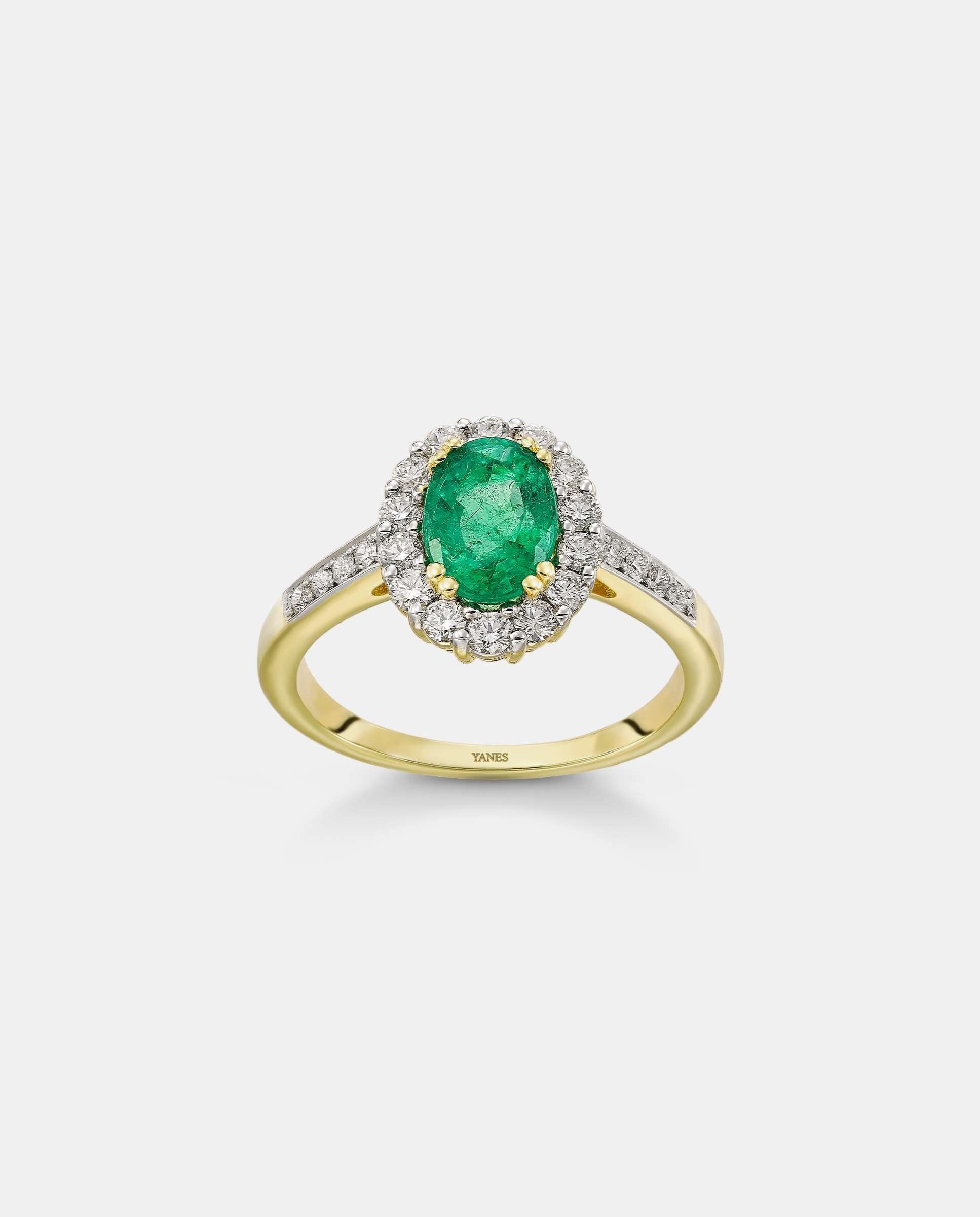 Anillo iguazu esmeralda y diamantes - Yanes - Esmeralda Esmeralda-4
