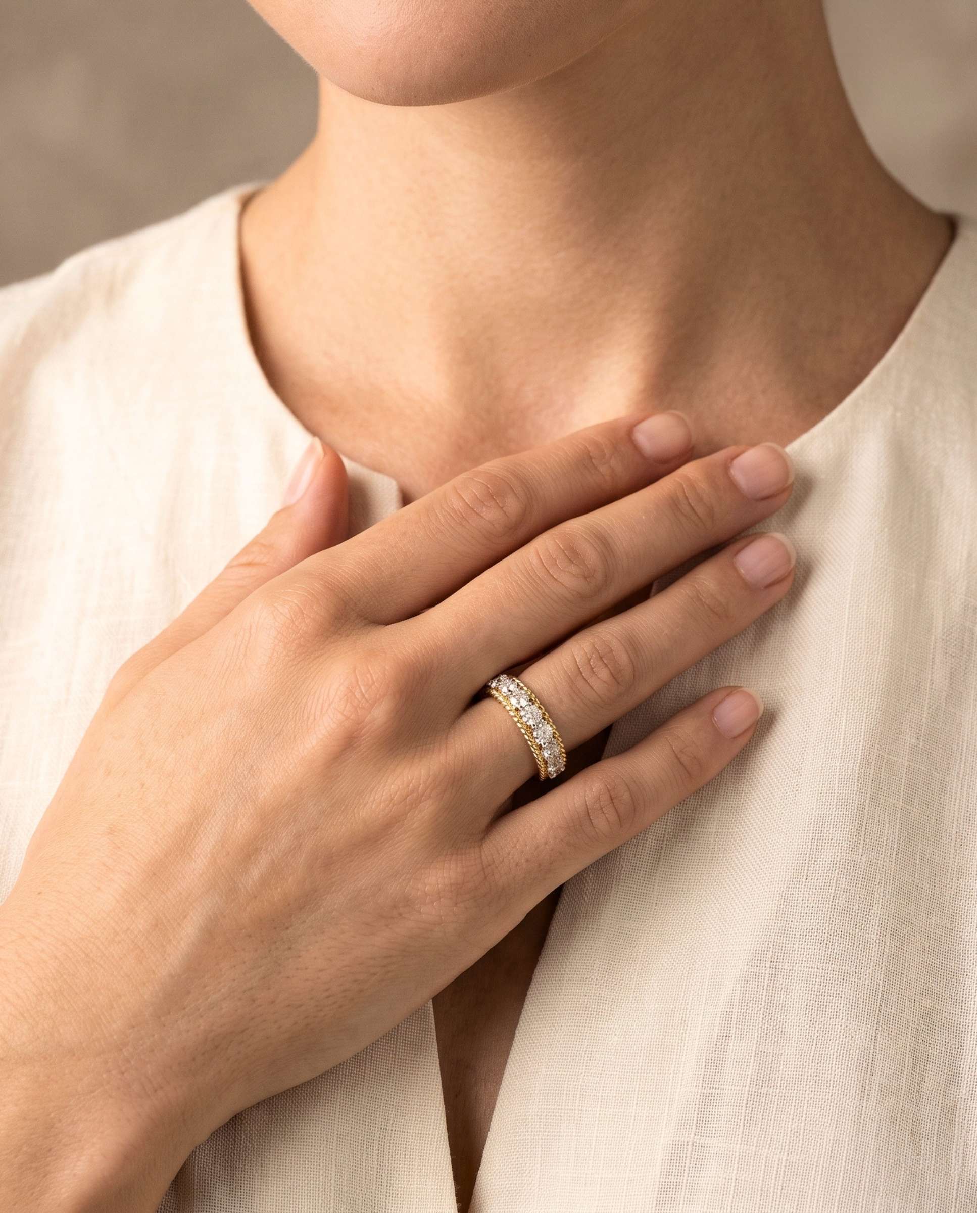 Anillo califato maxi diamantes - Yanes - Brillo Brillo-2