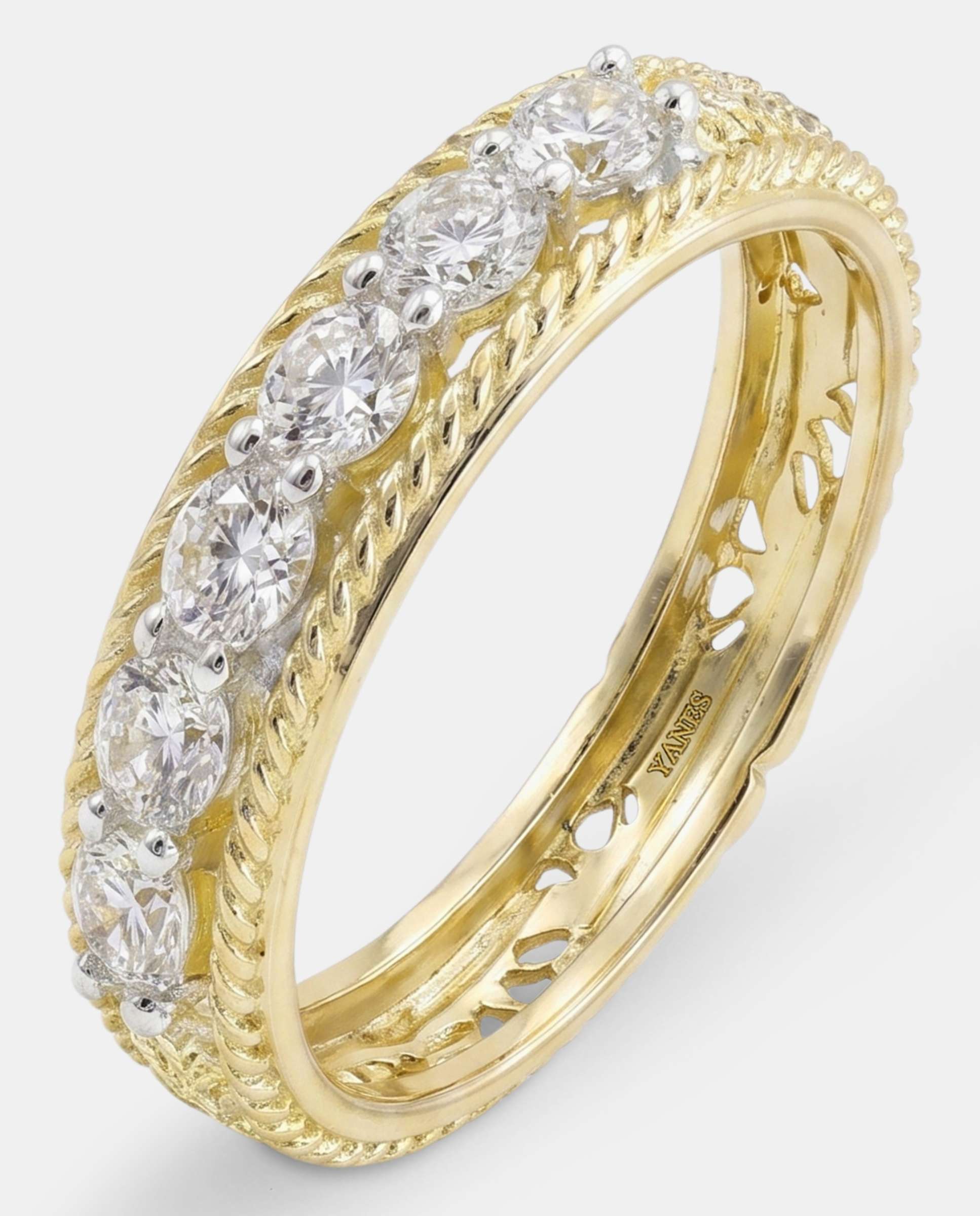 Anillo califato maxi diamantes - Yanes - Brillo Brillo-3