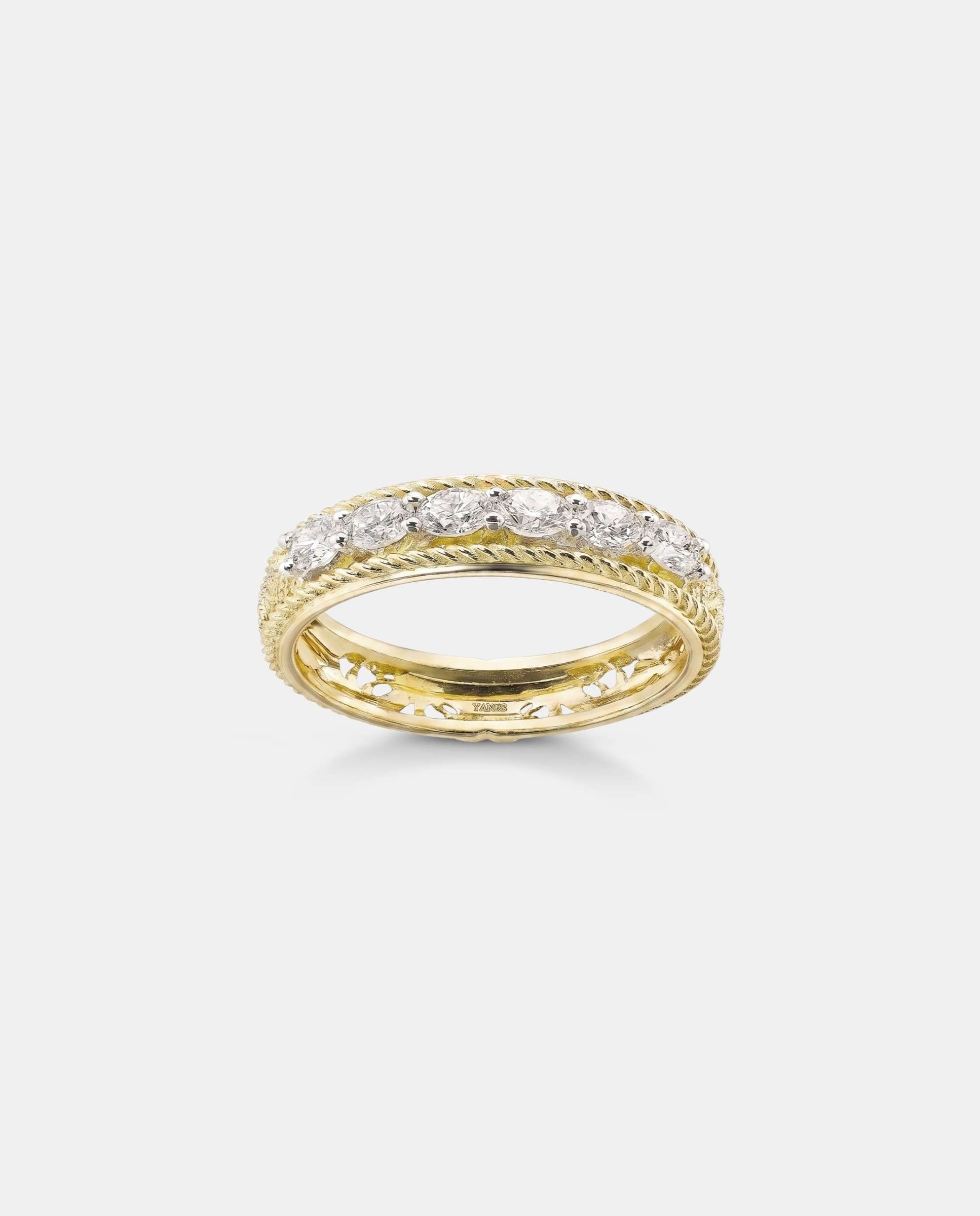 Anillo califato maxi diamantes - Yanes - Brillo Brillo-4