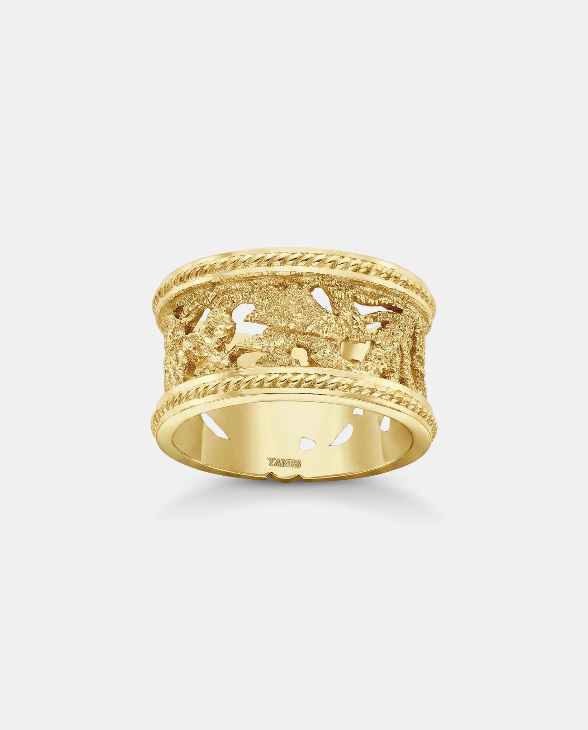 Anillo albayzín slim - Yanes - Dorado Dorado-4