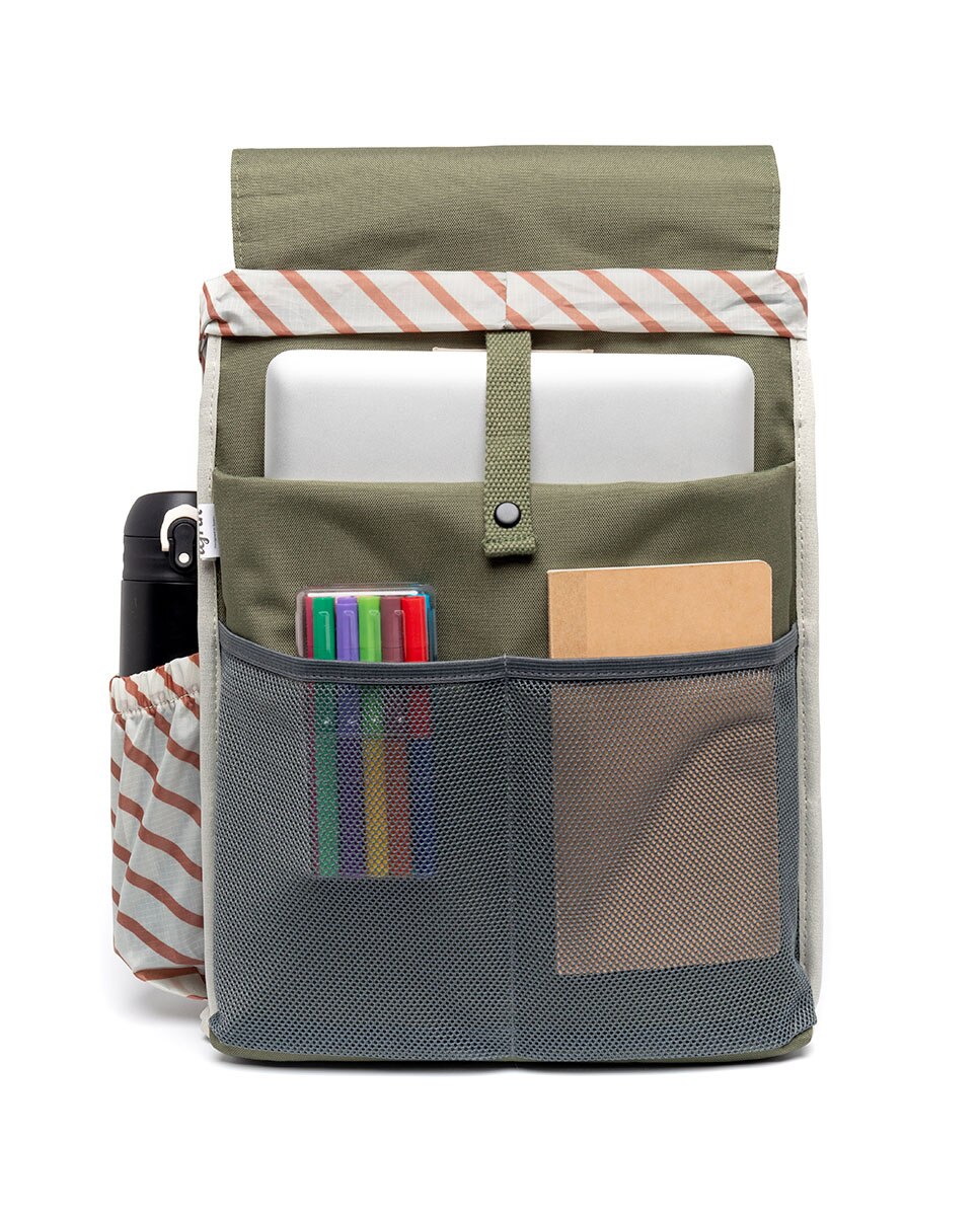 Mochila unisex urbana para el día a día - Lefrik - Verde Oliva Verde Oliva-5