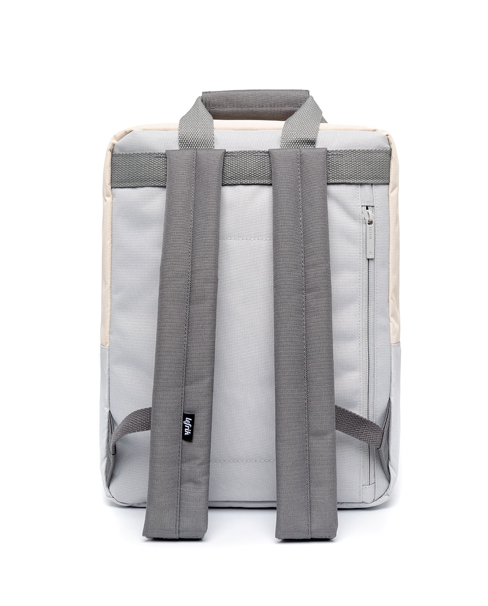 Mochila compacta unisex con dos compartimentos - Lefrik - Gris / Blanco Gris / Blanco-5