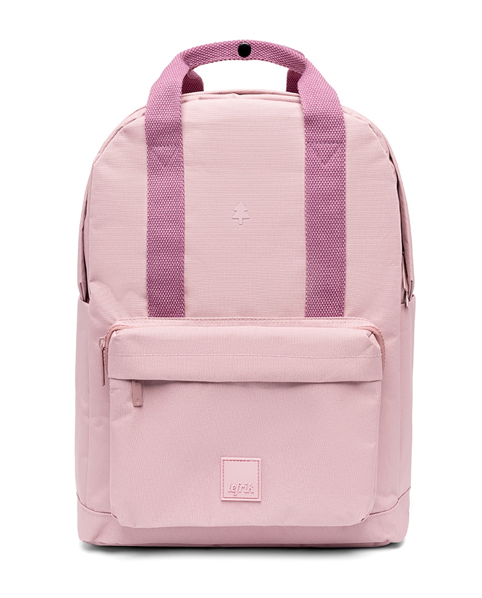 Mochila de silueta clásica con asas de algodón. - Lefrik - Rosa claro Rosa claro-1