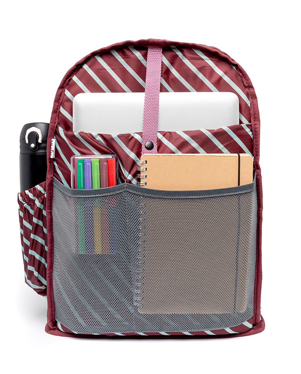 Mochila de silueta clásica con asas de algodón. - Lefrik - Rosa claro Rosa claro-4
