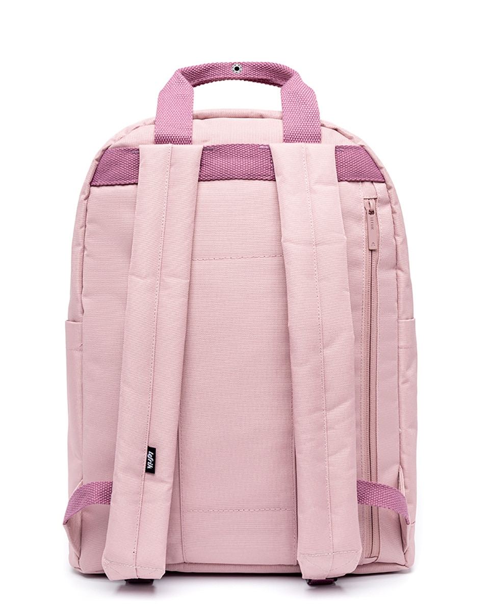 Mochila de silueta clásica con asas de algodón. - Lefrik - Rosa claro Rosa claro-5