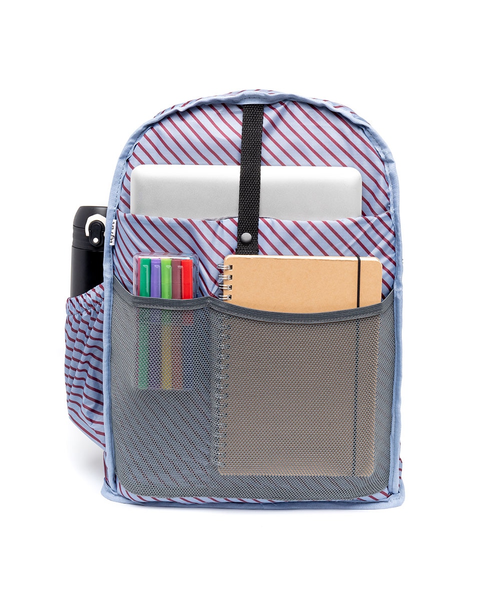 Mochila de silueta clásica con asas de algodón. - Lefrik - Negro Negro-4