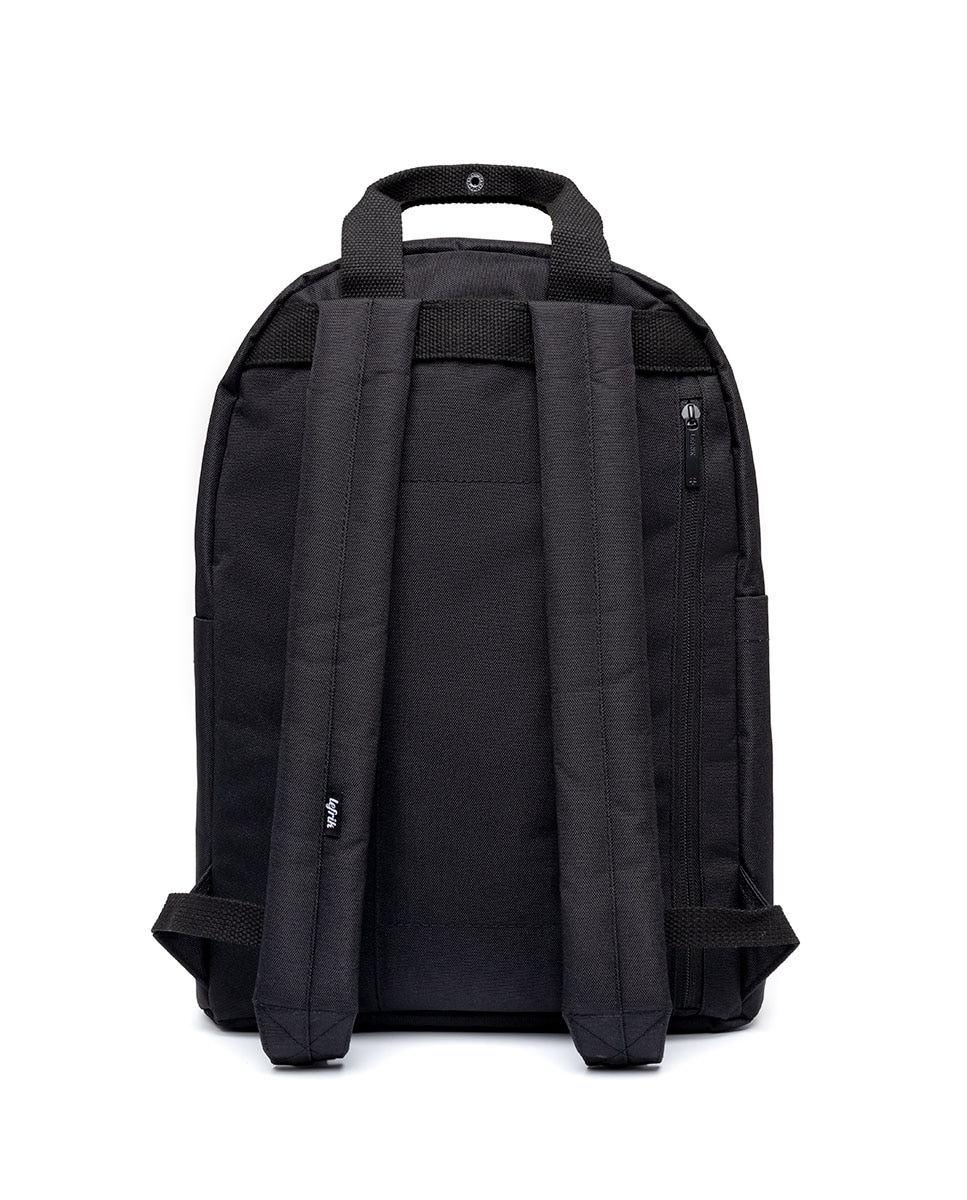 Mochila de silueta clásica con asas de algodón. - Lefrik - Negro Negro-5