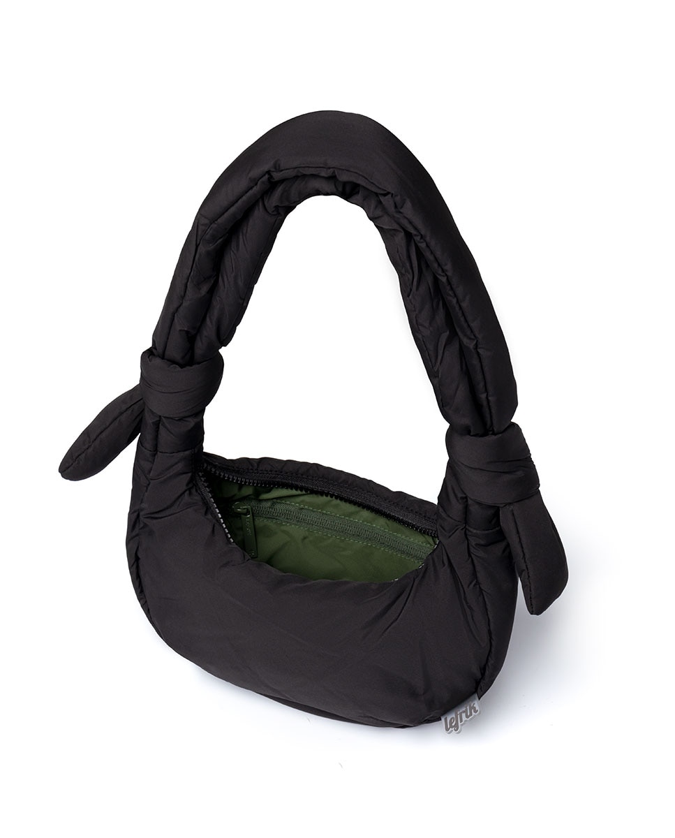 Bolso mini acolchado con cremallera de mujer - Lefrik - Negro Negro-5