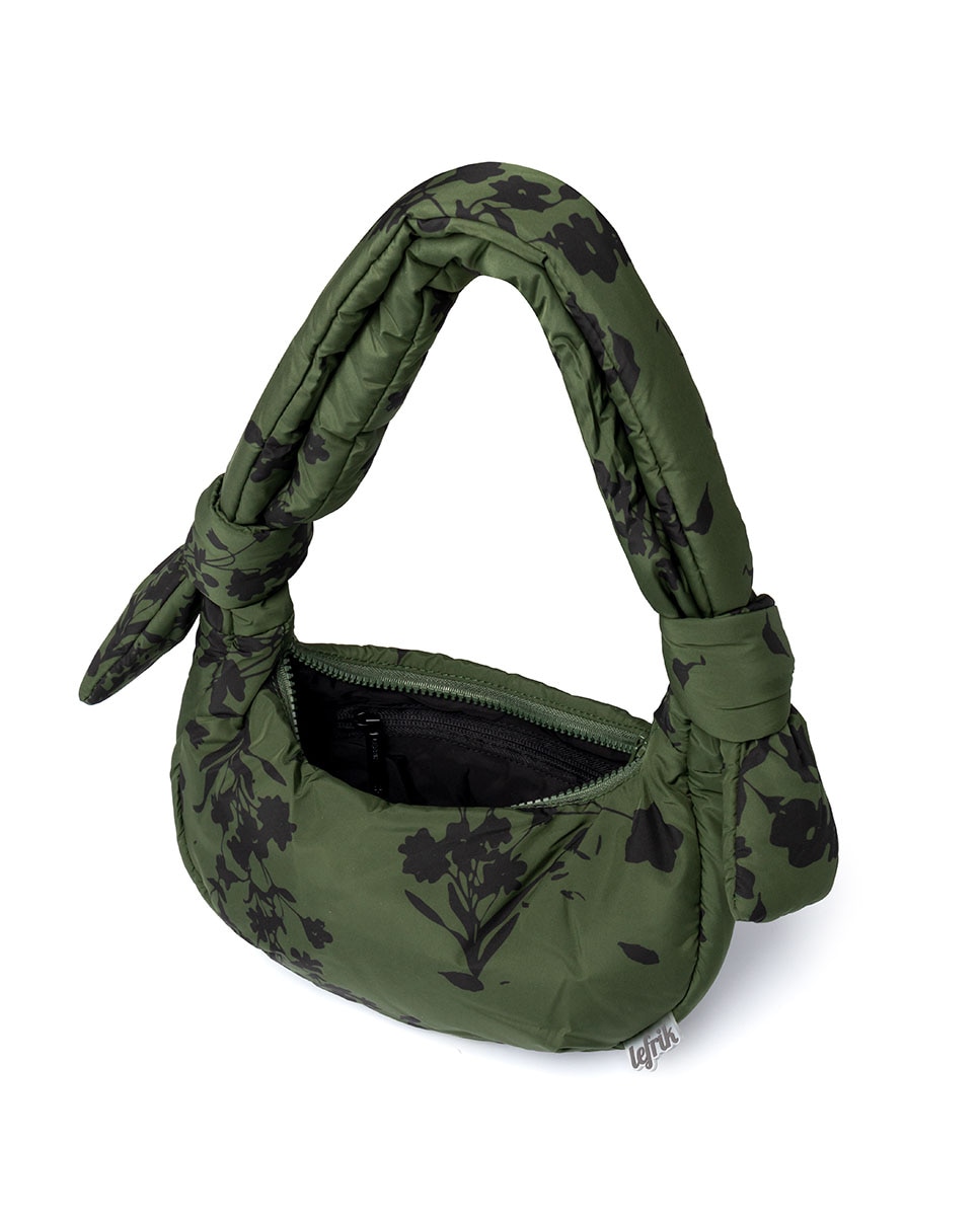 Bolso mini acolchado con cremallera de mujer - Lefrik - Verde oscuro Verde oscuro-3