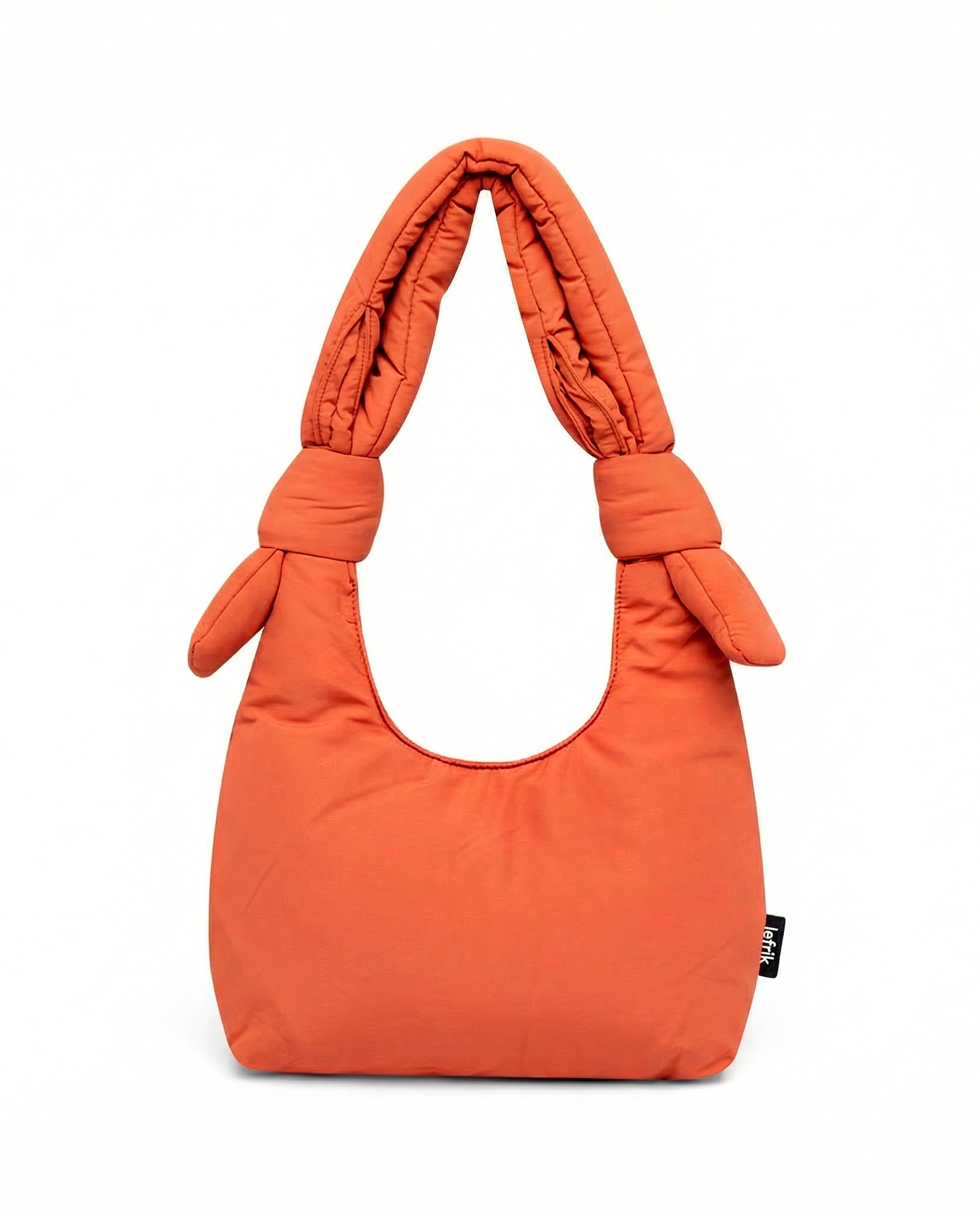 Bolso compacto acolchado con cremallera de mujer - Lefrik - Teja Teja-1