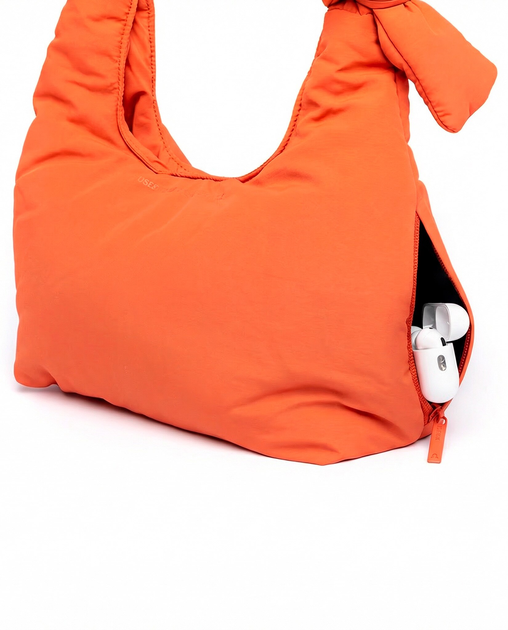 Bolso compacto acolchado con cremallera de mujer - Lefrik - Teja Teja-5
