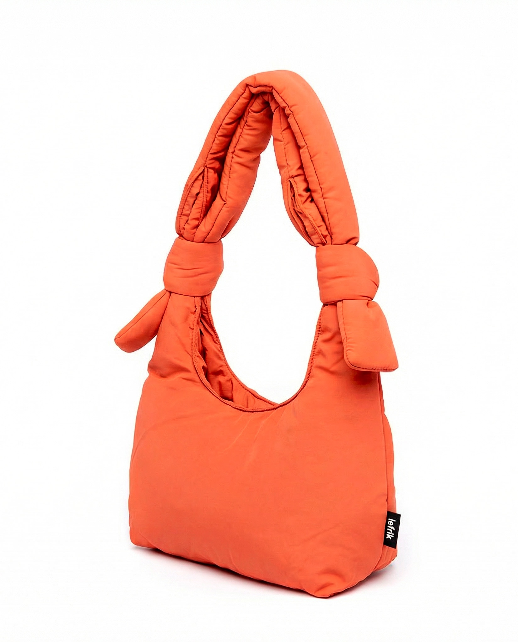 Bolso compacto acolchado con cremallera de mujer - Lefrik - Teja Teja-4