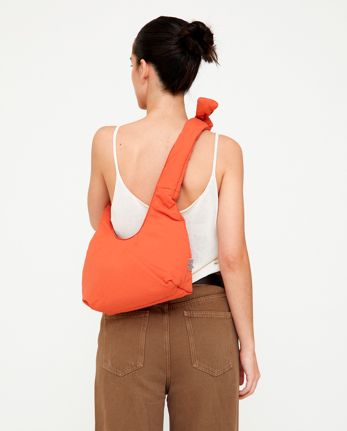Bolso compacto acolchado con cremallera de mujer - Lefrik - Teja Teja-3