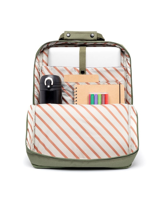 Mochila compacta unisex con dos compartimentos - Lefrik - Verde Oliva Verde Oliva-3