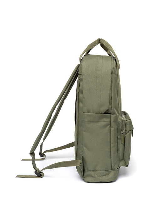 Mochila de silueta clásica con asas de algodón. - Lefrik - Verde Oliva Verde Oliva-3