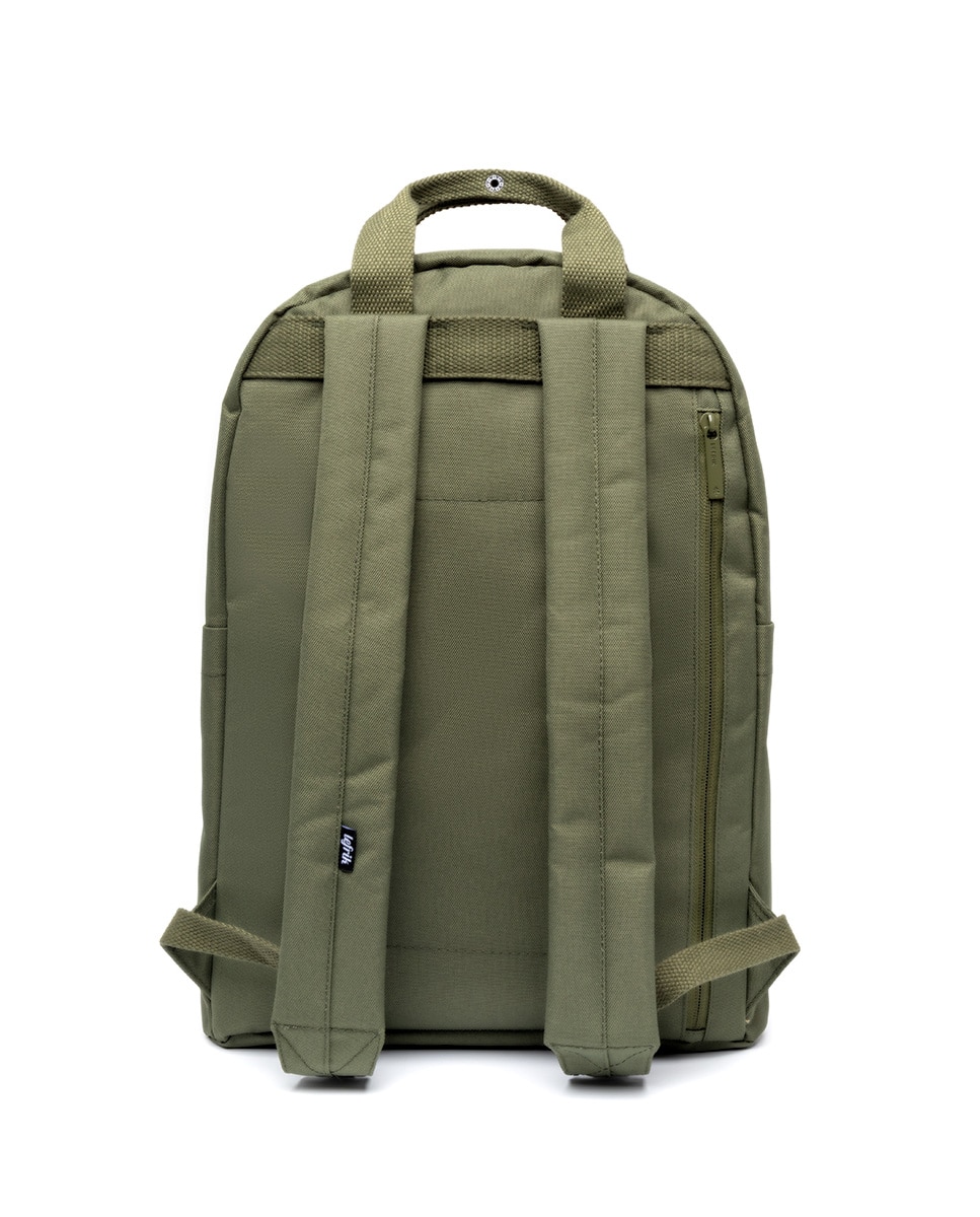 Mochila de silueta clásica con asas de algodón. - Lefrik - Verde Oliva Verde Oliva-5