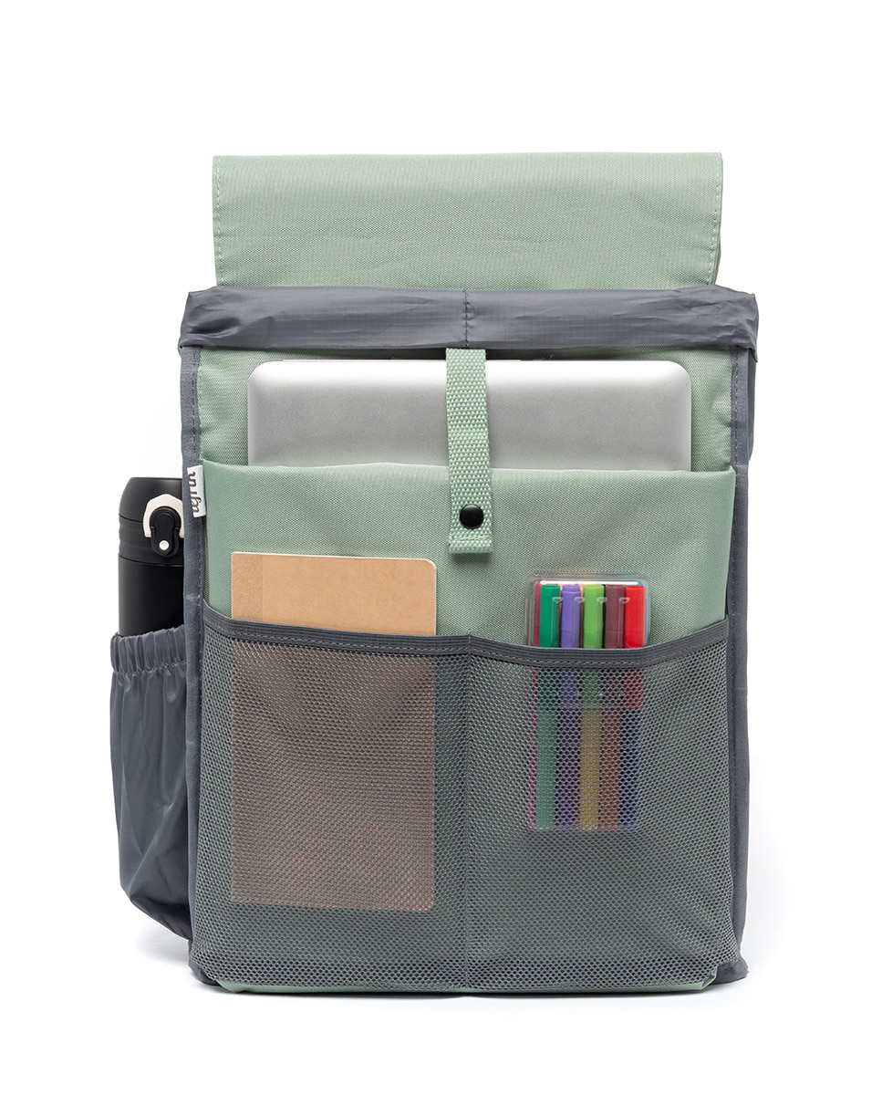 Mochila unisex urbana para el día a día - Lefrik - Verde claro Verde claro-3