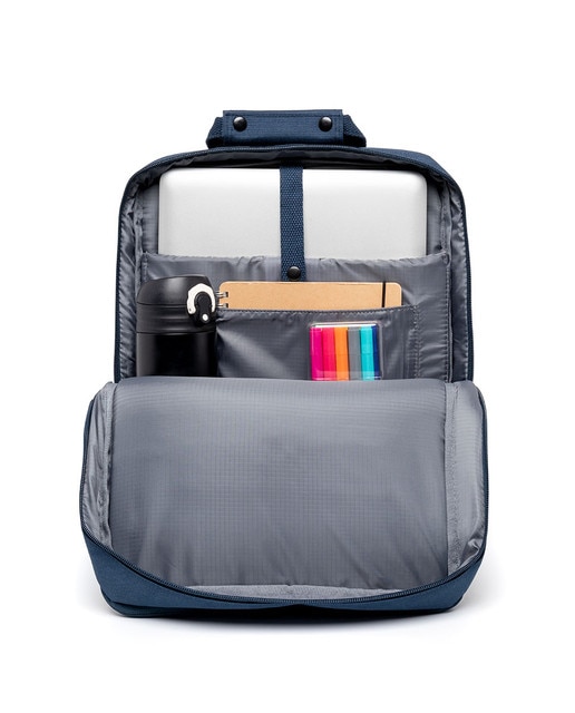 Mochila compacta unisex con dos compartimentos - Lefrik - Azul marino Azul marino-3