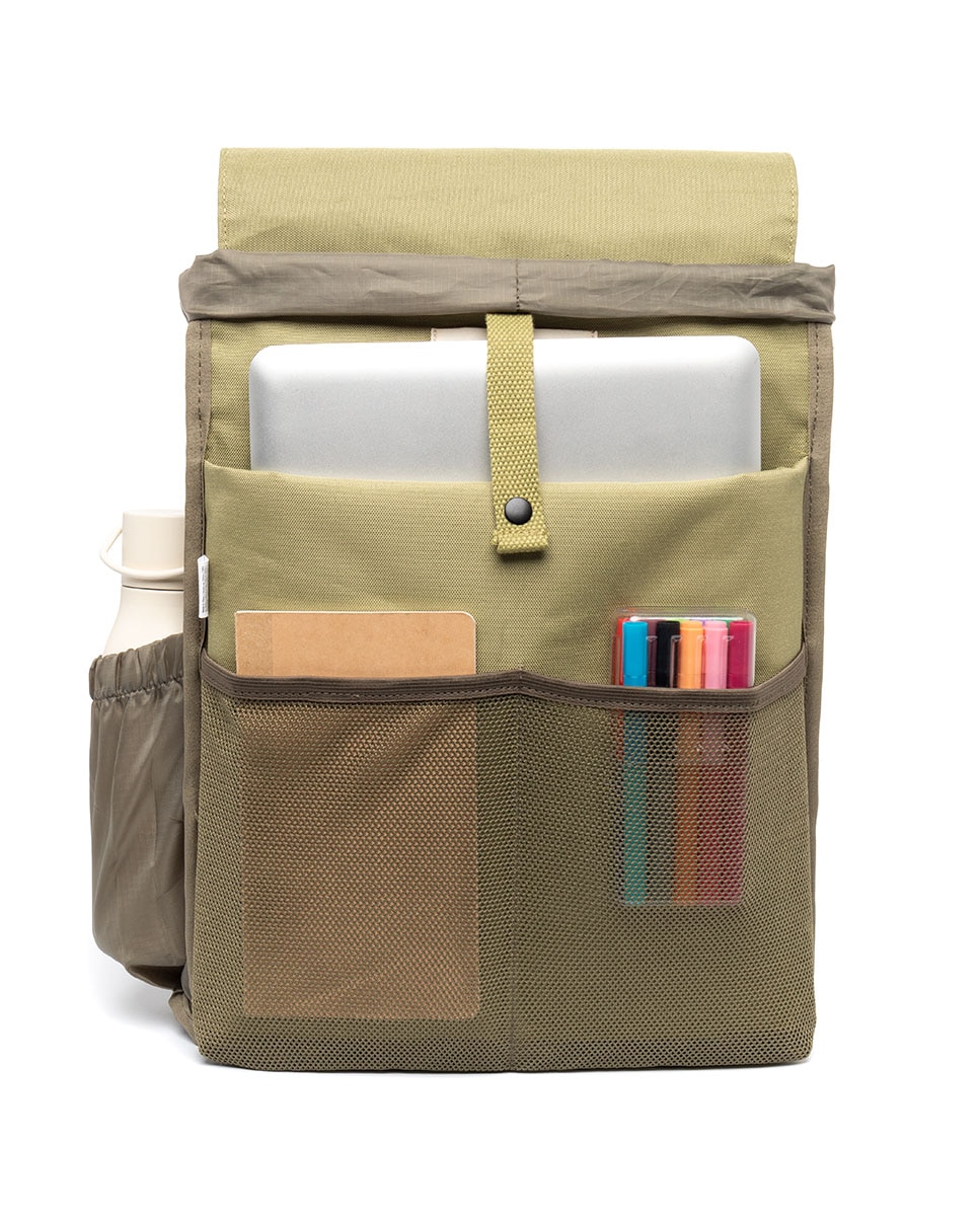 Mochila unisex urbana para el día a día - Lefrik - Verde claro / Pistacho Verde claro / Pistacho-5