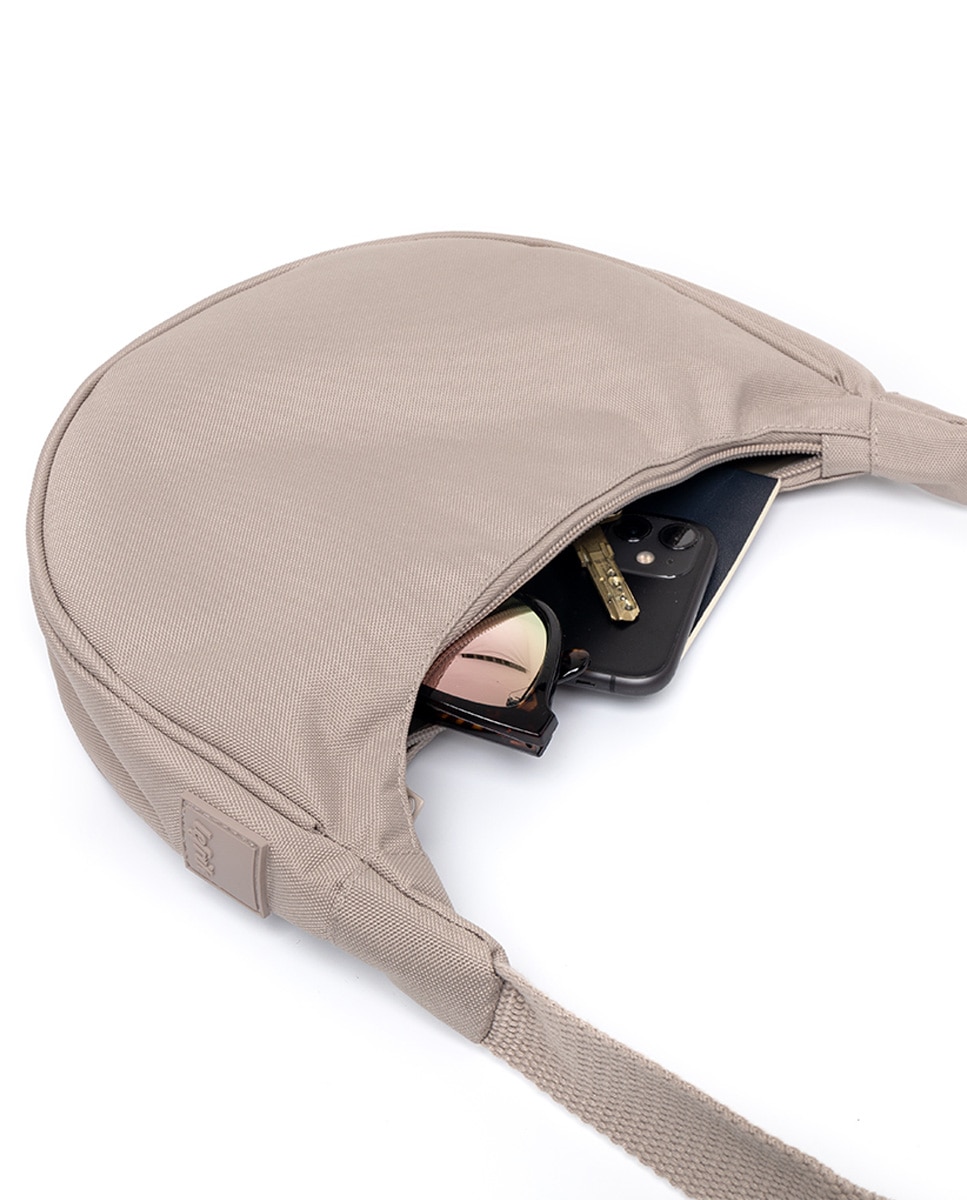 Bolso mini media luna con correa ajustable - Lefrik - Ceniza Ceniza-3