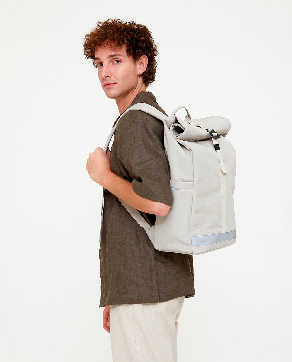 Mochila unisex enrollable versión urbana - Lefrik - Gris Piedra Gris Piedra-2