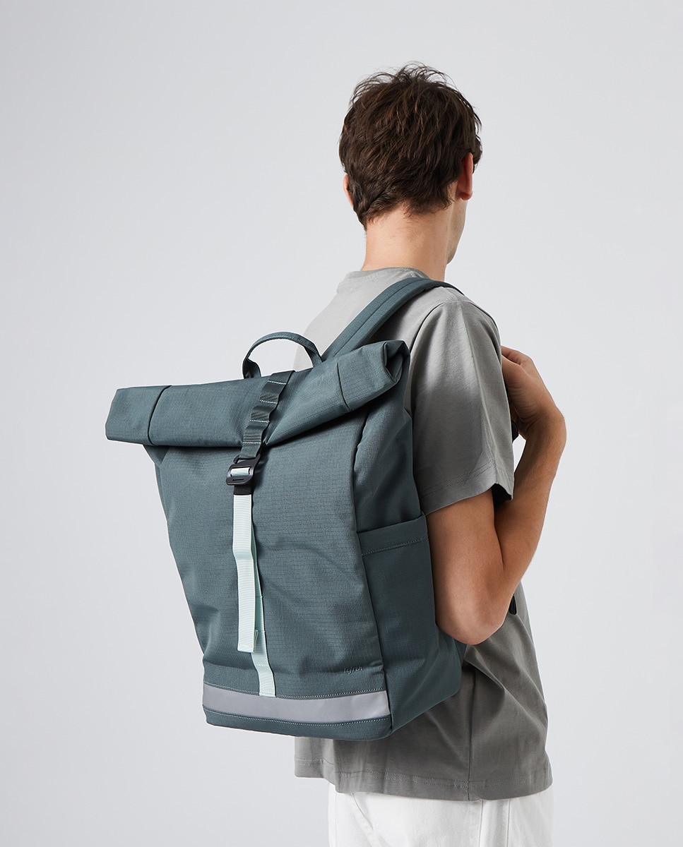 Mochila unisex enrollable versión urbana - Lefrik - Verde azulado Verde azulado-2