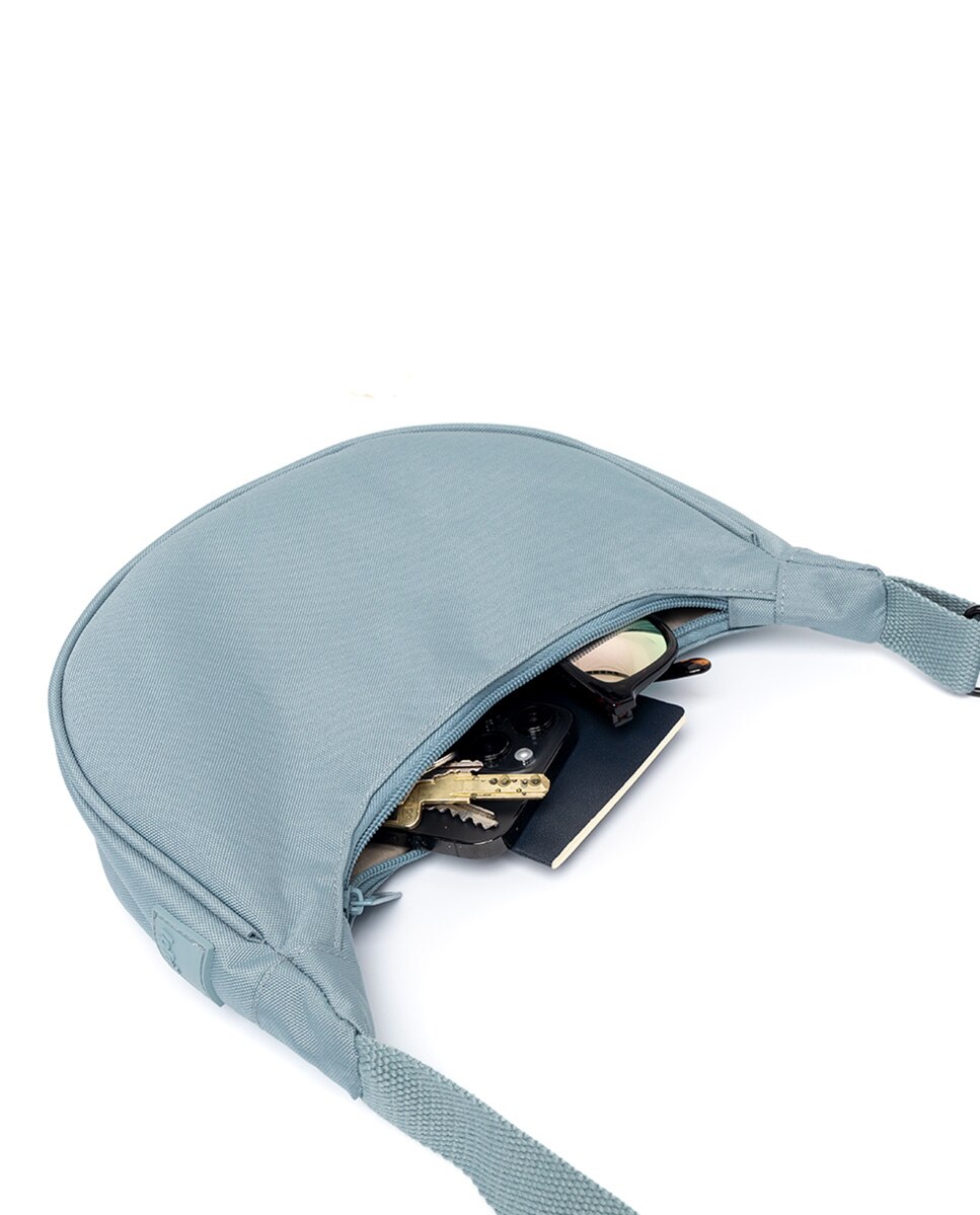 Bolso mini media luna con correa ajustable - Lefrik - Azul claro Azul claro-5