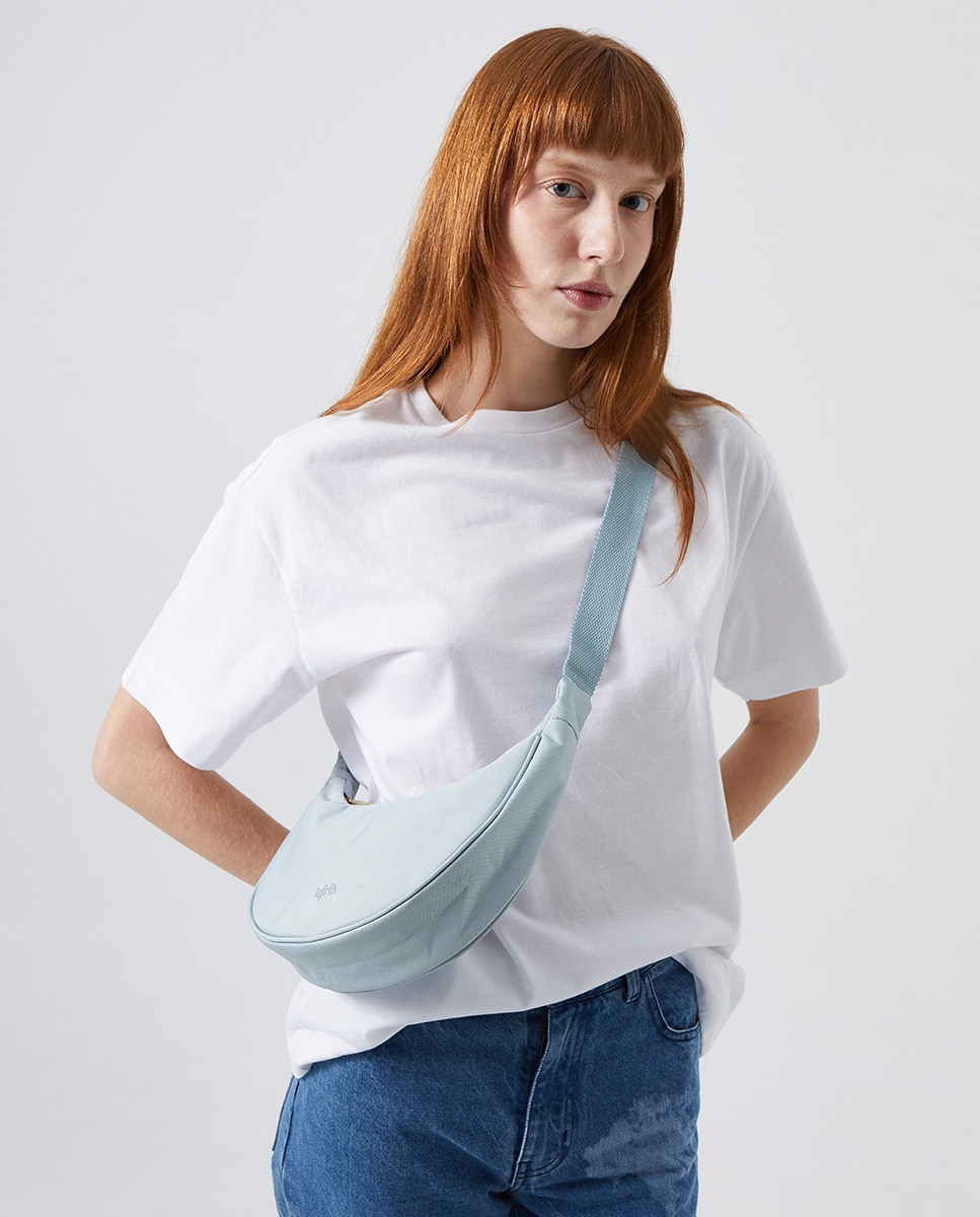Bolso mini media luna con correa ajustable - Lefrik - Azul claro Azul claro-2