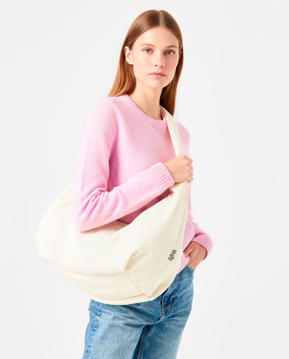 Bolso bandolera moderno y unisex gran capacidad - Lefrik - Marfil Marfil-2