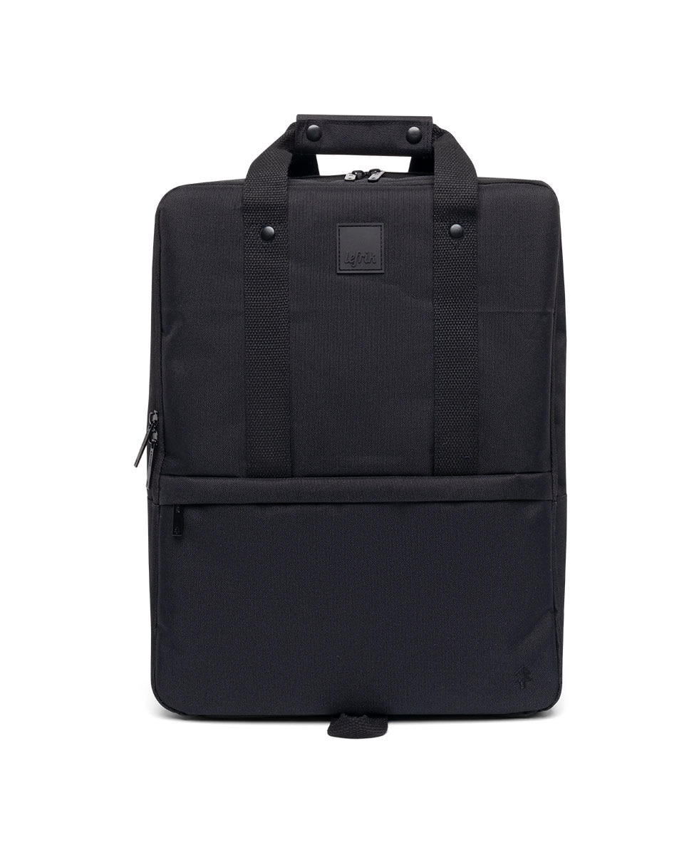 Mochila unisex urbana con dos compartimentos - Lefrik - Negro Negro-1