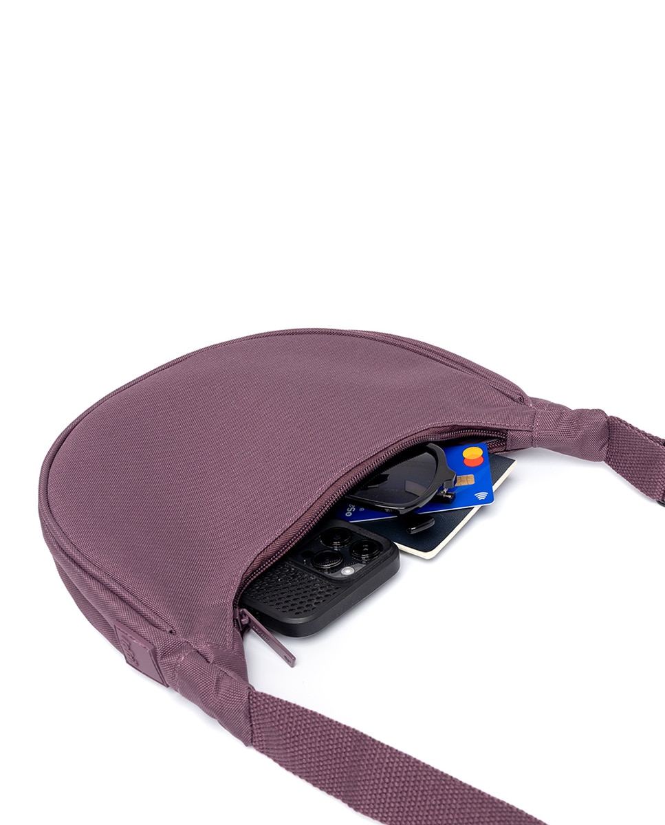 Bolso mini media luna con correa ajustable - Lefrik - Morado Morado-3