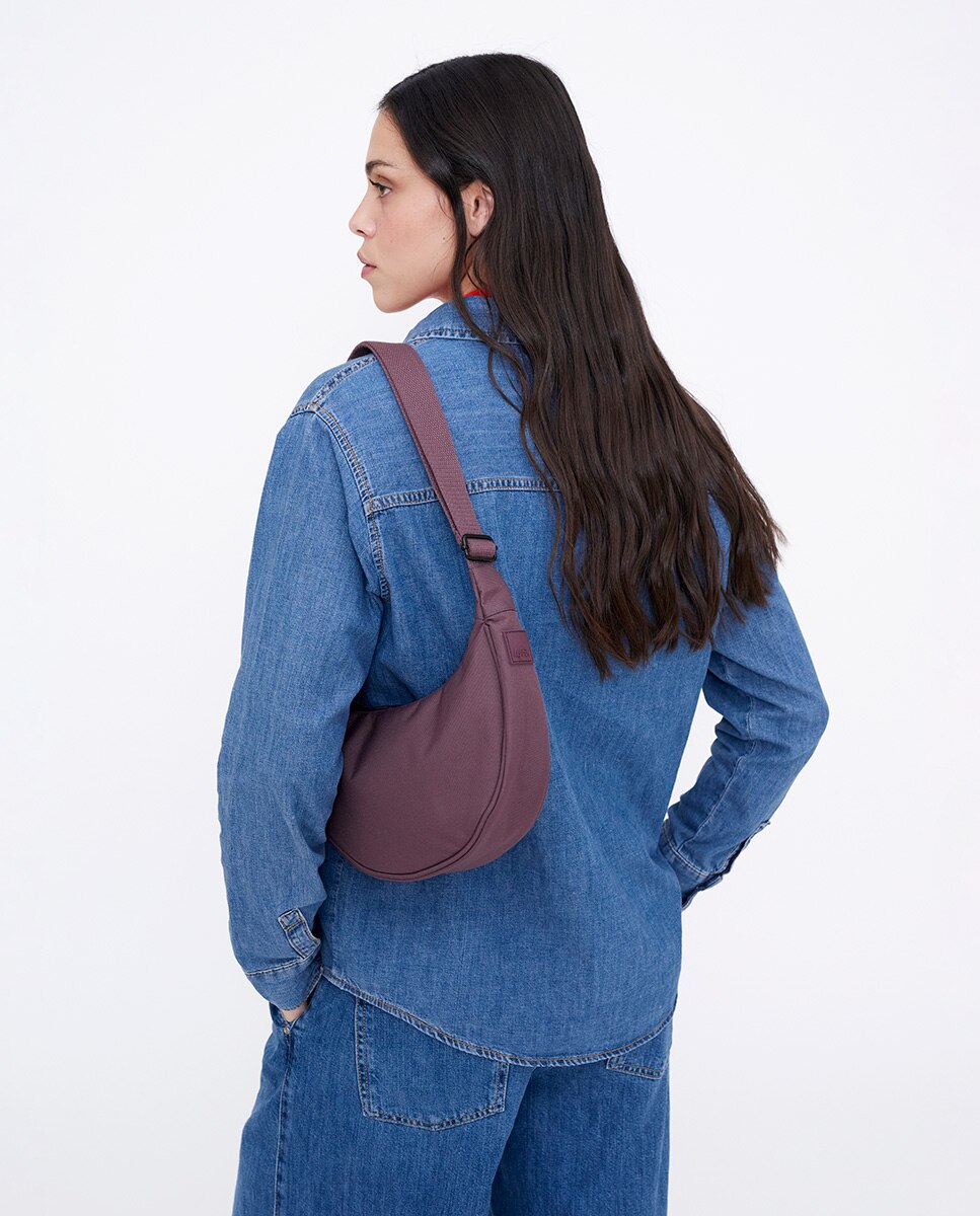 Bolso mini media luna con correa ajustable - Lefrik - Morado Morado-2
