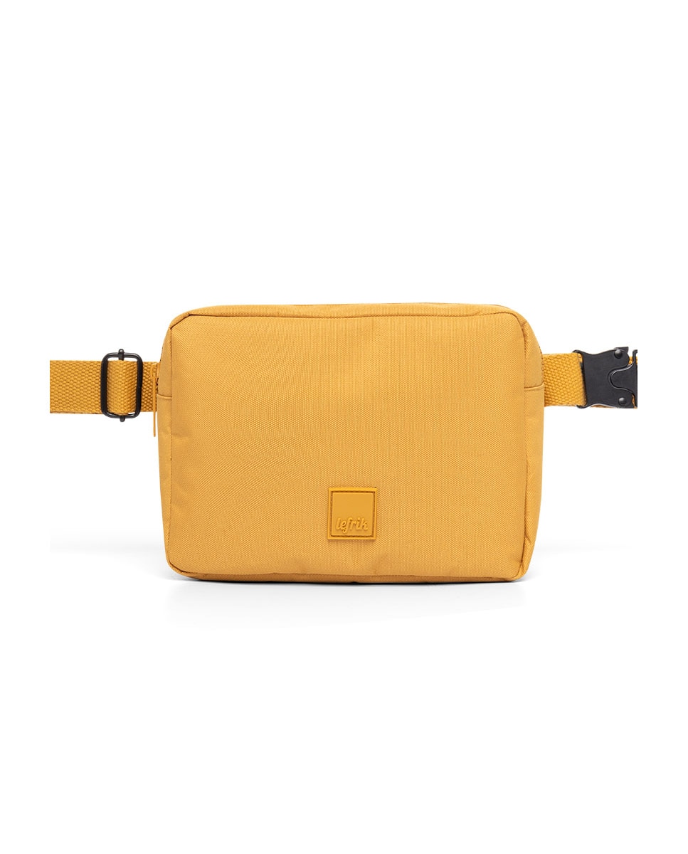 Riñonera cuadrada con bolsillos unisex - Lefrik - Mostaza Mostaza-1