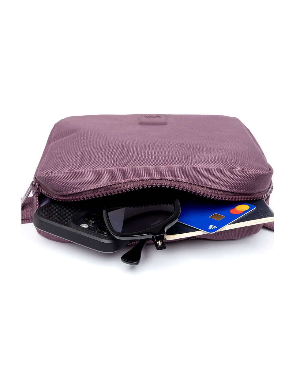 Riñonera cuadrada con bolsillos unisex - Lefrik - Morado Morado-6