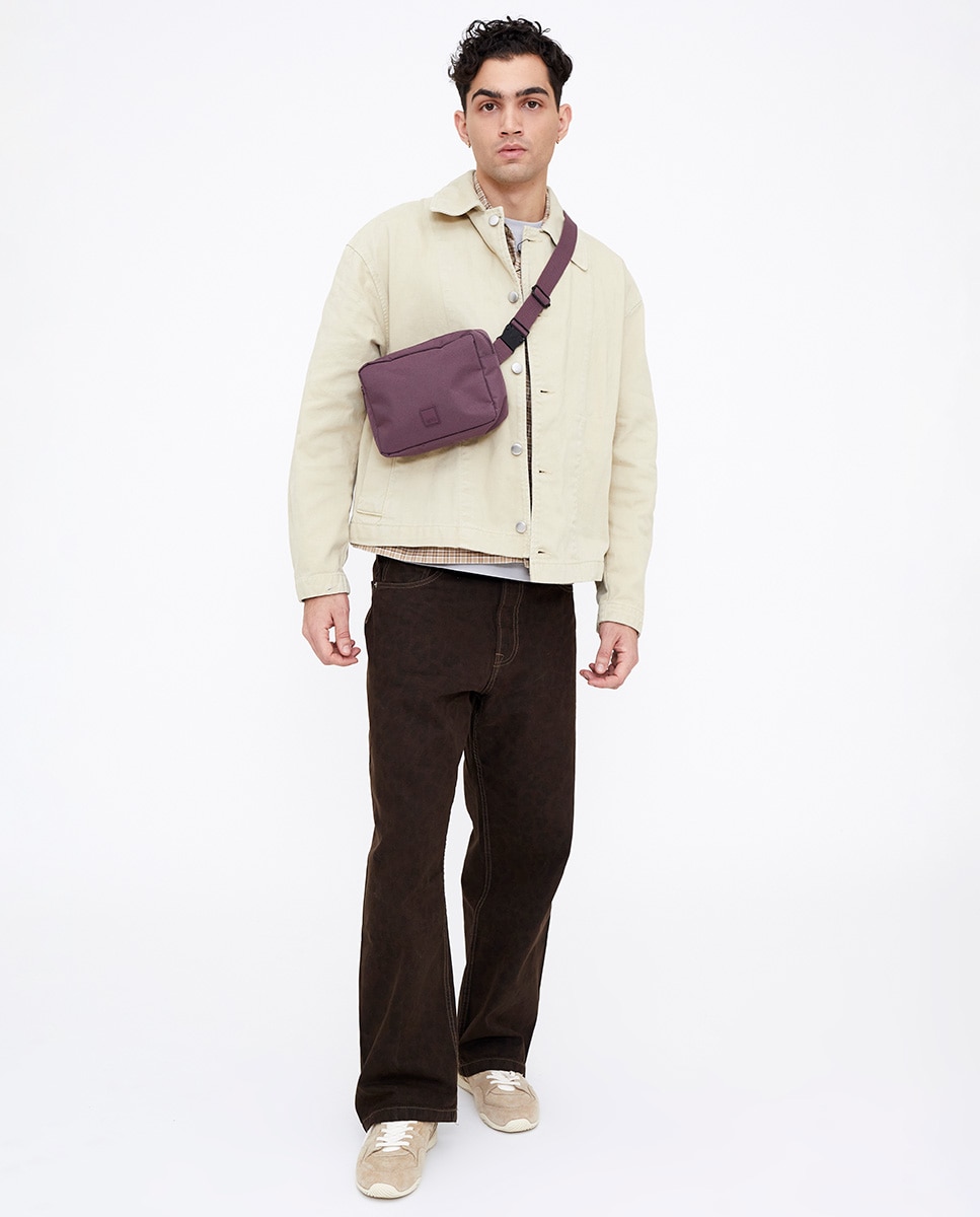 Riñonera cuadrada con bolsillos unisex - Lefrik - Morado Morado-2