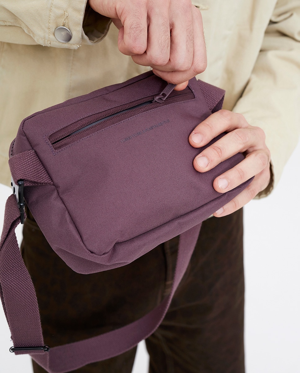 Riñonera cuadrada con bolsillos unisex - Lefrik - Morado Morado-4