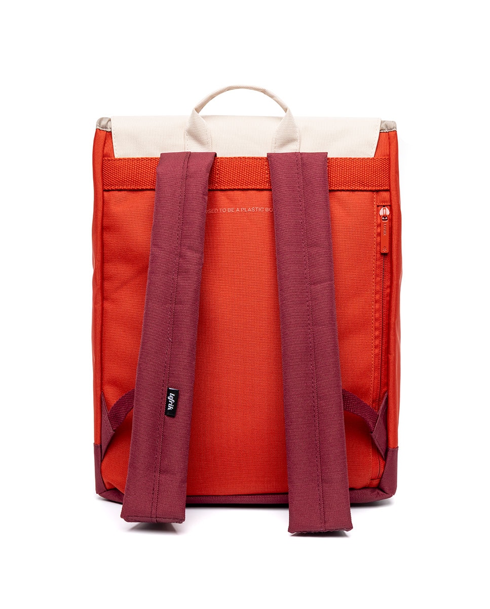 Mochila unisex urbana para el día a día - Lefrik - Rojo / Blanco Rojo / Blanco-4