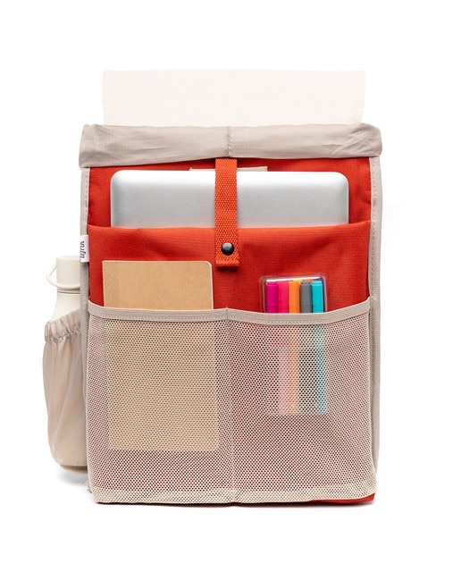 Mochila unisex urbana para el día a día - Lefrik - Rojo / Blanco Rojo / Blanco-3