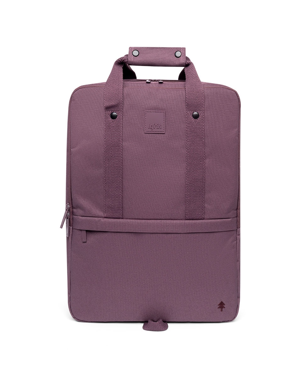 Mochila unisex urbana con dos compartimentos - Lefrik - Gris / Blanco Morado-1