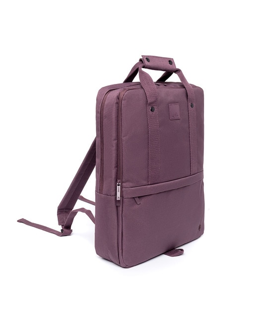 Mochila unisex urbana con dos compartimentos - Lefrik - Gris / Blanco Morado-6