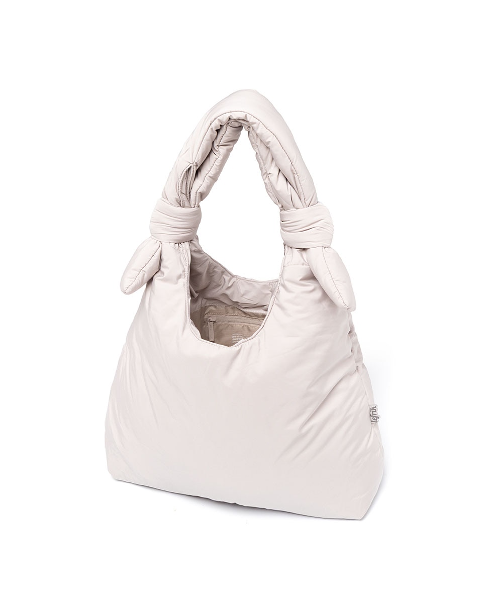 Bolso grande acolchado con cremallera de mujer - Lefrik - Gris Piedra Gris Piedra-5