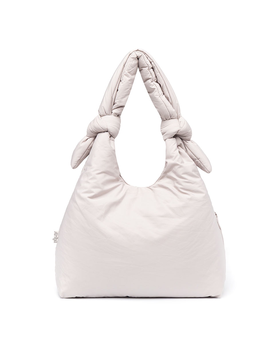 Bolso grande acolchado con cremallera de mujer - Lefrik - Gris Piedra Gris Piedra-4