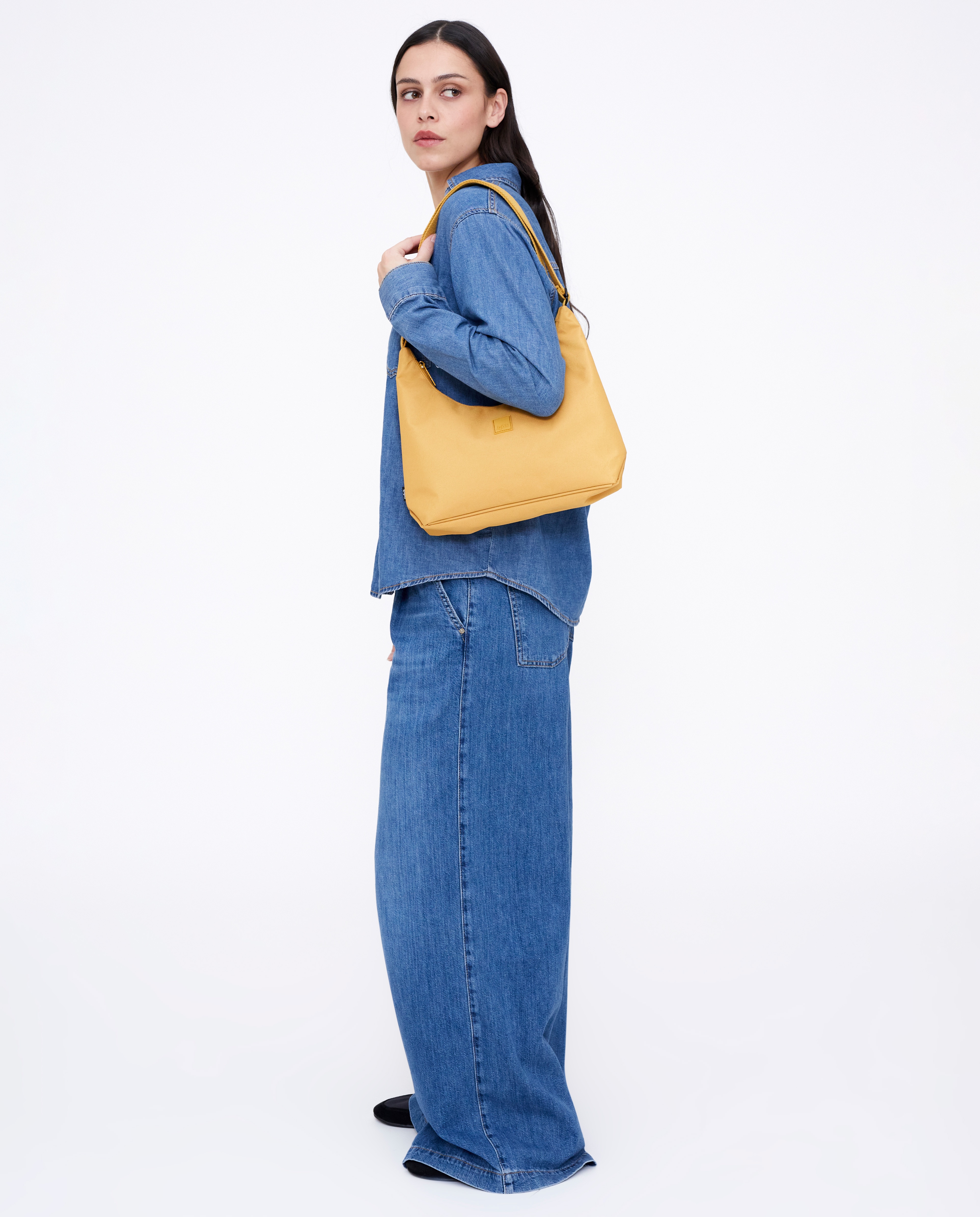 Bolso con cremallera compacto de mujer - Lefrik - Mostaza Mostaza-2