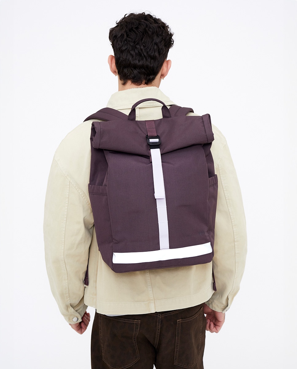 Mochila unisex enrollable versión urbana - Lefrik - Vino Vino-2